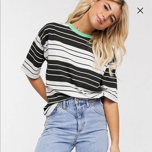 NWT ASOS Design Oversized Striped T-Shirt - Size 8